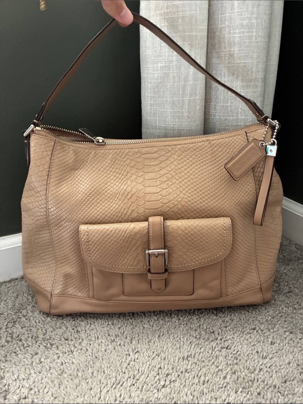 Coach Charlie Python Leather Bag View 2